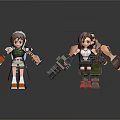 Colorful Cartoon Character Figurines With Detailed Outfits And Action Poses