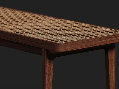 Stylish Modern Outdoor Chair With Wooden Frame And Woven Rattan Seat For Garden Patio Use 3d model
