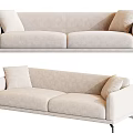 Modern double sofa multiplayer sofa 3d model