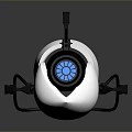 White And Black Mechanical Device With Cylindrical Structure And Black Fittings