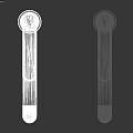 Modern Sleek Stainless Steel Faucet With Knurled Texture And Curved Spout