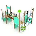 Children's combination slide outdoor slide multi-function slide combination slide multi-person slide 3d model