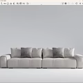Gray Modern Sectional Sofa with Plush Cushions and Sleek Design for Contemporary Living Room