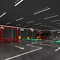 4S Dealership Car Wash Area With Luxury Sports Cars Modern Lighting And Washing Equipment