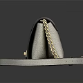 Guess Grey Pebbled Leather Crossbody Bag With Gold Logo And Chain Strap