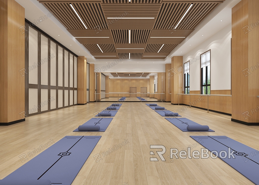 Yoga Dance Classroom Zen Chinese Yoga Club model