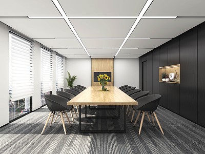 Modern Meeting Room Meeting Table and Chair 3d model