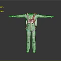 Space Exploration Astronaut Suit with Advanced Materials and Modern Technical Features