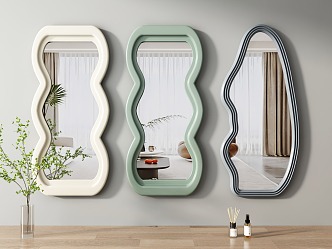 Mirror Full-body mirror Dressed mirror Fitting mirror Floor mirror 3d model