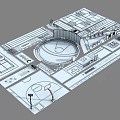 Comprehensive Sports Facility Layout With Basketball Tennis And Swimming Areas