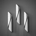 Modern Curved Wall Lamps in White Black Gold Metallic Design for Home Decor