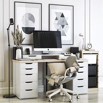modern desk chair 3d model
