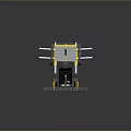 Fitness Leg Press Machine With Yellow Black Frame And Weight Plates