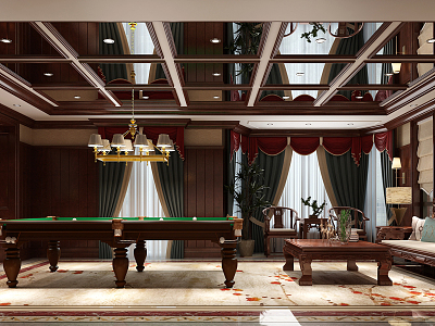 Billiard room leisure area model