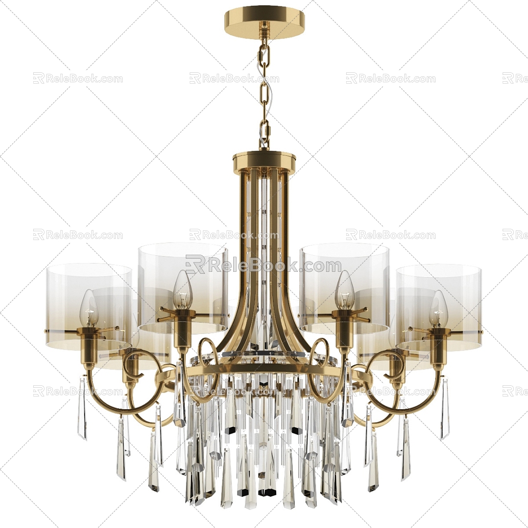 Modern chandelier crystal chandelier 3d model