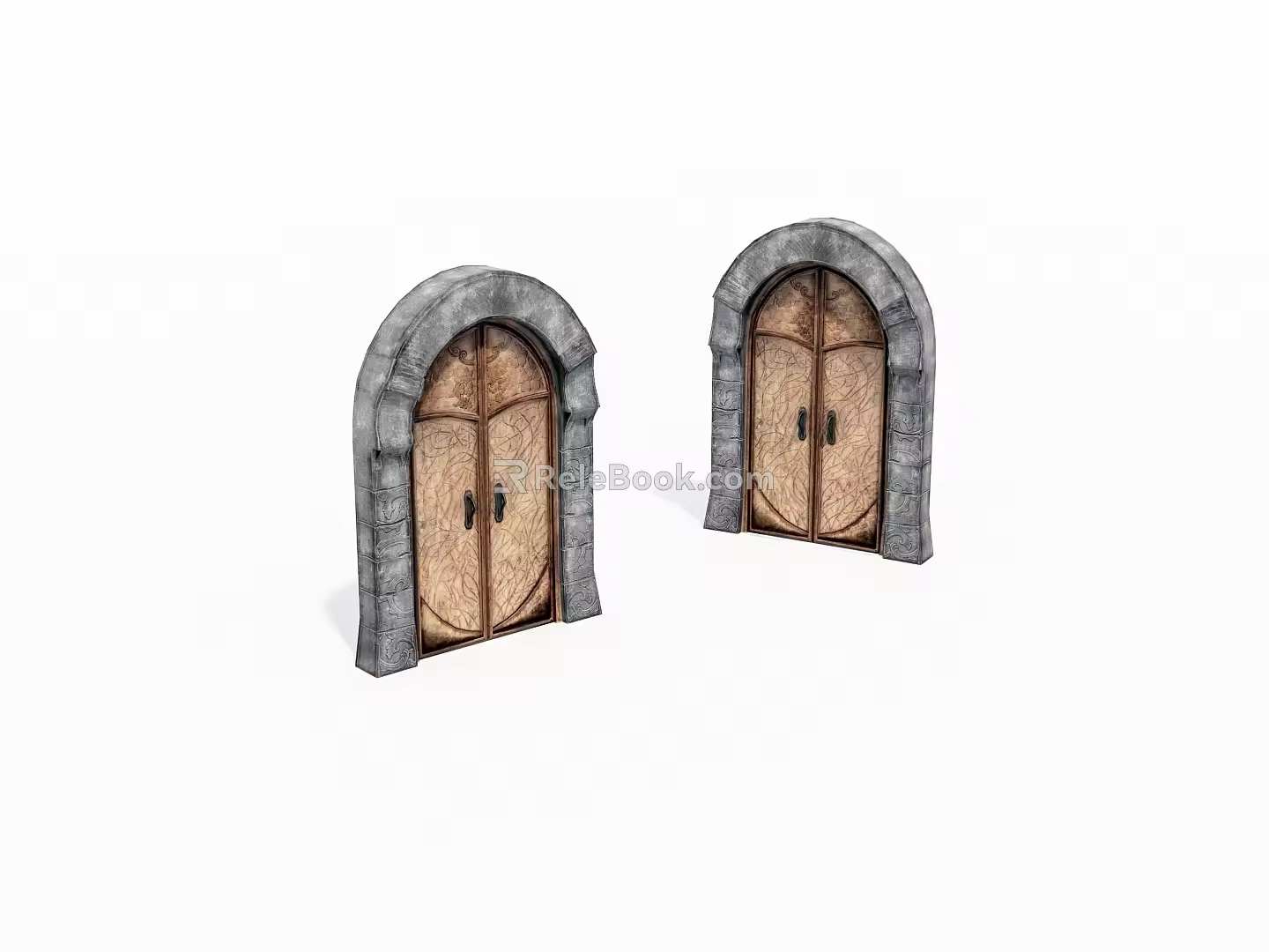 Old styling door 3d model