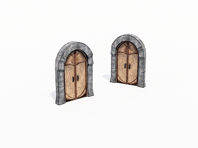 Old styling door 3d model