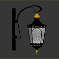 Vintage Style Wall Lamp With Metal Bracket Glass Shade And Yellow Top