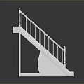 Modern Interior Staircase Design With White Railings And Wooden Steps