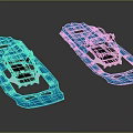 Blue Snowshoes Featuring Black Straps And Anti Slip Spikes For Winter Outdoor Sports