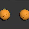 Juicy Whole Oranges And Sliced Pieces On Black Reflective Surface