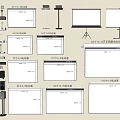 Projector combination projection curtain 3d model