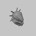 weapons sci-fi helmet 3d model