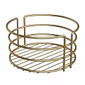 Elegant Gold Metal Multi Tiered Kitchen Storage Rack For Organizing Utensils