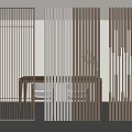 Light Luxury Partition Grille Screen 3d model