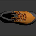 Orange and Gray High Top Hiking Shoes with Orange Laces and Grip Sole