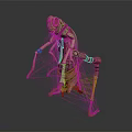 Mythical Character And Fantasy Creature With Green Yellow Appearance Slender Limbs And Decorative Elements