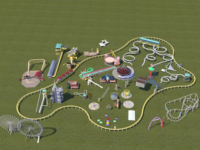 Modern Amusement Facilities 3d model Modern Amusement Facilities 3d model