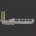 Miniature Circular Platform Model With Railing Woven Structure And Rotating Section