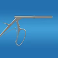 Silver Stainless Steel Surgical Retractors Medical Instruments Displayed On Blue Background