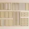 Various Beige Cabinet Doors And Drawer Fronts With Different Panel Designs