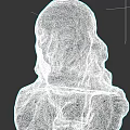 White Marble Human Bust Sculpture With Detailed Facial Features And Clothing Carving