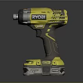 RYOBI Cordless Power Drill With Yellow Black Design And Ergonomic Handle