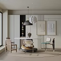 Modern table combination 3d model