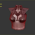 Futuristic Black And White Armor Vest With Shoulder And Chest Design Details