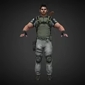 Modern Character Mercenary Man Soldier Character Game Character Game Character Warrior Special Forces 3d model