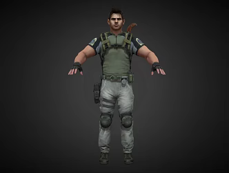 Modern Character Mercenary Man Soldier Character Game Character Game Character Warrior Special Forces 3d model