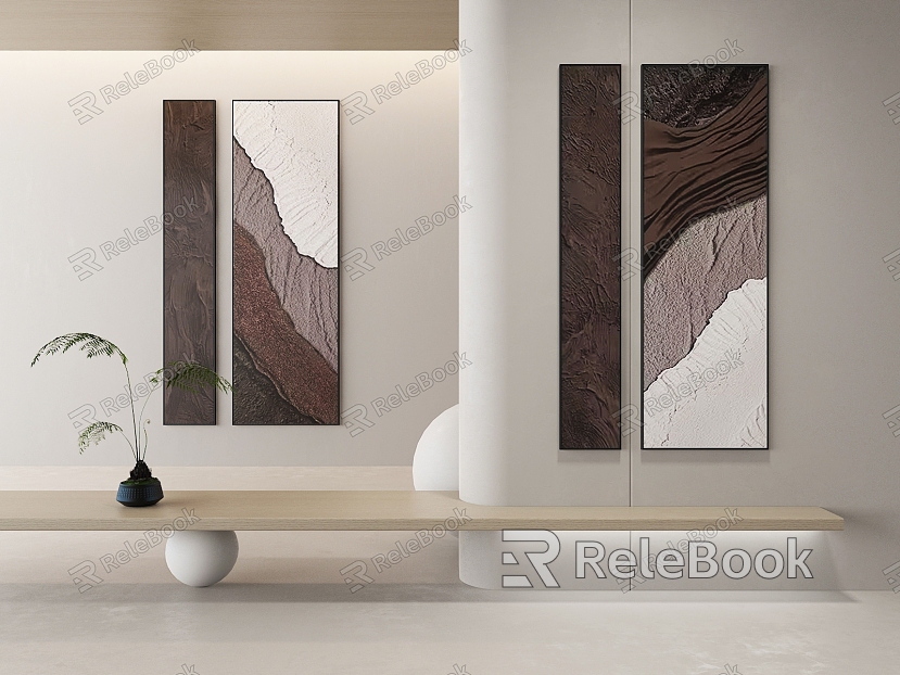 Modern Decorative Painting Hanging Painting SU model