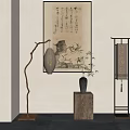 New Chinese floor lamp combination 3d model