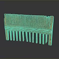 Traditional Handcrafted Wooden Comb With Intricate Carved Patterns And Classic Design