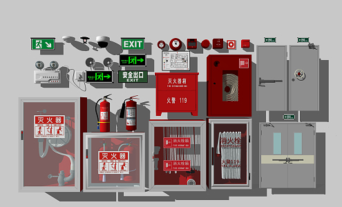 Modern fire fighting equipment fire hydrant 3d model