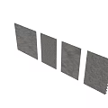 Gray Wall Tile Components With Square Rectangular And Hexagonal Textures Arrangement 3d model