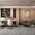 Modern Office Manager Room 3d model