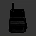 Black Classic Walkie Talkie Electronic Communication Device With Antenna And Control Panel 3d model