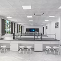 Modern Laboratory School Chemistry Laboratory Physics Laboratory Tables and Chairs Experimental Equipment 3d model