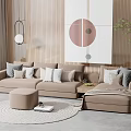Modern Combination Sofa Multi-Person Corner Sofa 3d model